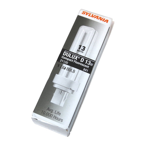 21120 Sylvania CF13DD/841/ECO Dulux D 13W 2 Pin CFL Lamp