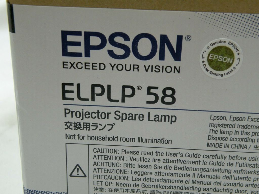ELPLP58  Genuine Original Sealed Brand New Lamp for EPSON Projector