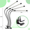 Grow Light, 80W Tri Head Timing 80 LED 9 Dimmable Levels Plant Grow Lights for Indoor Plants with Red Blue Spectrum, Adjustable Gooseneck, 3 9 12H Timer, 3 Switch Modes