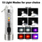 400 Lumens Type-C Rechargeable Transparent Keychain Flashlight with Ultraviolet Red and Blue Flash