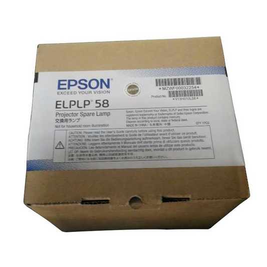 ELPLP58  Genuine Original Sealed Brand New Lamp for EPSON Projector